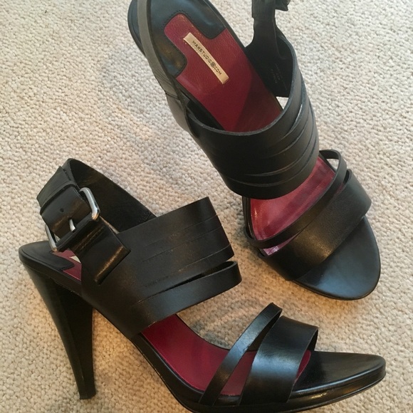 Maxstudio.com Black Leather Stiletto Heel 7.5M - Picture 2 of 8